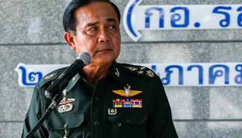 Thai army chief General Prayuth Chan-ocha speaks (Reuters/Athit Perawongmetha)