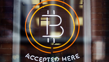 A Bitcoin sign in Toronto (Reuters/Mark Blinch)