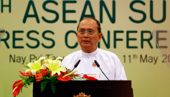 Myanmar's President Thein Sein at the 24th ASEAN Summit (Reuters/Soe Zeya Tun)