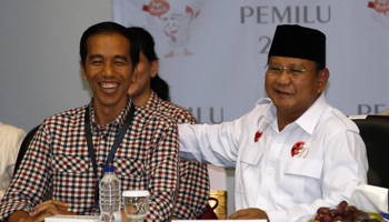 Indonesian presidential candidates Prabowo Subianto and Joko "Jokowi" Widodo (Reuters/Stringer)