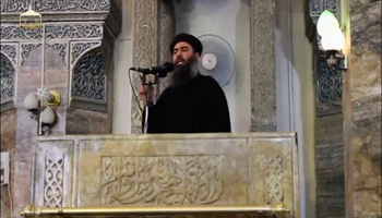 Abu Bakr al-Baghdadi (Reuters/Social Media Website via Reuters TV)