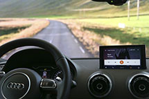 The Android Auto interface in an Audi S3 (Reuters/Elijah Nouvelage)