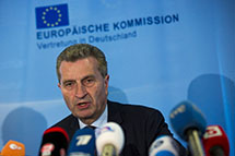 European Energy Commissioner Guenther Oettinger (Reuters/Thomas Peter)