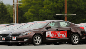 Vehicles available for 0 per cent financing in Maryland (Reuters/Gary Cameron)