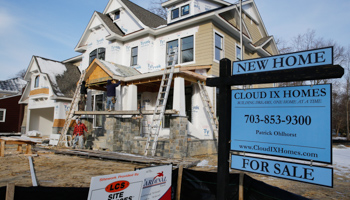 A new home being built in Virginia (Reuters/Larry Downing)