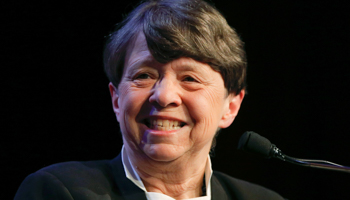 Mary Jo White, chair of the US Securities and Exchange Commission, smiles as she attends the 438th meeting of The Economic Club of New York (Reuters/Eduardo Munoz)