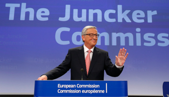 Jean-Claude Juncker presents the list of the European Commissioners in Brussels (Reuters/Yves Herman)