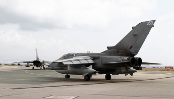 A British tornado jet prepares for takeoff in Cyprus (Reuters/Stringer)