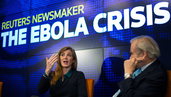 U.S. Ambassador to the United Nations Samantha Power speaks during a panel discussion in New York (Reuters/Mike Segar)