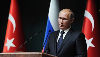 Russian President Vladimir Putin attends a news conference in Ankara (Reuters/Mikhail Klimentyev/RIA Novosti/Kremlin)