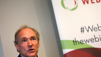 World Wide Web founder Tim Berners-Lee speaks during a news conference in London (Reuters/Stefan Wermuth)