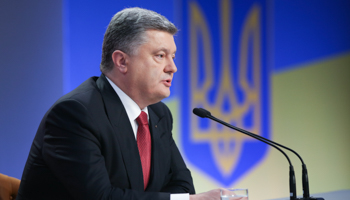 President Petro Poroshenko speaks at a news conference in Kiev (Reuters/Ukrainian Presidential Press Service/Mikhail Palinchak/Handout via Reuters)