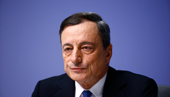Draghi addresses a news conference in Frankfurt (Reuters/Kai Pfaffenbach)