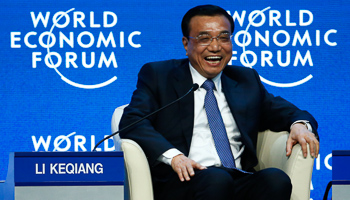 Li Keqiang at an event in Davos (Reuters/Ruben Sprich)