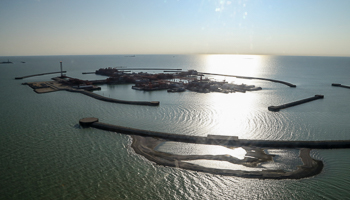 The Kashagan offshore oil field in the Caspian sea (Reuters/Stringer)