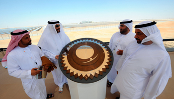 Official inauguration of solar power plant Shams 1 in Abu Dhabi in 2013 (Reuters/Ben Job)