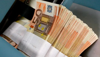 An image of fifty-euro notes (Reuters/Yves Herman)