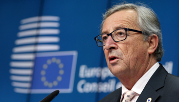 European Commission President Jean-Claude Juncker addresses a news conference following a European Union leaders summit in Brussels (Reuters/Francois Lenoir)