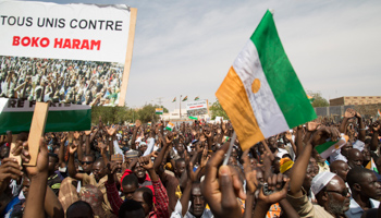 People march in support of the Niger army's war against Boko Haram (Reuters/Tagaza Djibo)