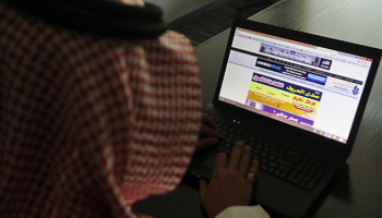 A Saudi man explores a website in Riyadh (Reuters/Faisal Al Nasser)