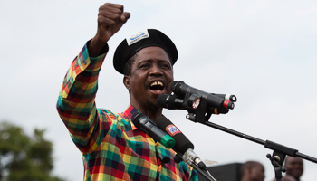 Edgar Lungu speaks at a rally in Lusaka (Reuters/Rogan Ward)