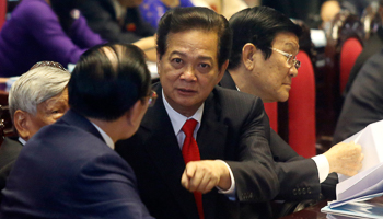 Dung and Sang at the National Assembly in Hanoi (Reuters/Kham)