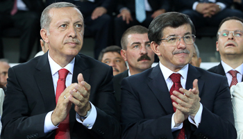Erdogan and Davutoglu in Ankara (Reuters/Rasit Aydogan/Pool)