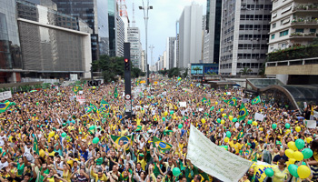 A protest against Rousseff in Sao Paul (Reuters/Paulo Whitaker)
