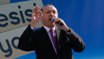 Erdogan makes a speech in Ankara (Reuters/Umit Bektas)