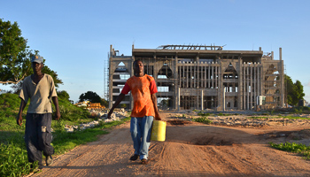 The construction site of the headquarters of the Kenya Ports Authority in Lamu (Reuters/Anjali Nayar)