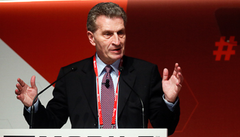 Gunther Oettinger, European Commissioner of Digital Science and Society (Reuters/Albert Gea)