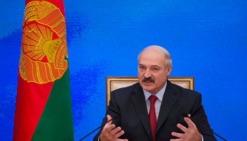 Lukashenka speaks during a news conference in Minsk (Reuters/Vasily Fedosenko)