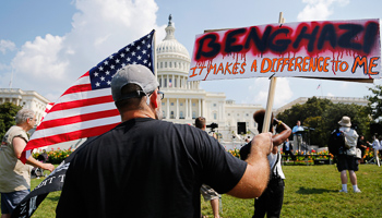 A protest against the deaths of US citizens in Benghazi takes place in Washington (Reuters/Jonathan Ernst)