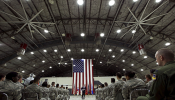 Carter addresses US military personnel at Osan US Air Base in Pyeongtaek, South Korea (Reuters/Lee Jin-man/Pool)
