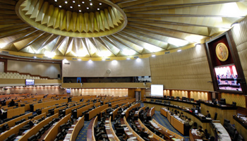 National Legislative Assembly members attend a meeting at the Parliament in Bangkok (Reuters/Chaiwat Subprasom)