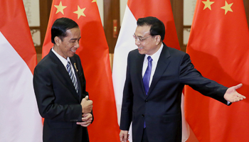 China's Premier Li Keqiang meets Joko Widodo at the Great Hall of the People in Beijing (REUTERS/Feng Li/Pool)