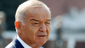 President Islam Karimov in Moscow (Reuters/Grigory Dukor)