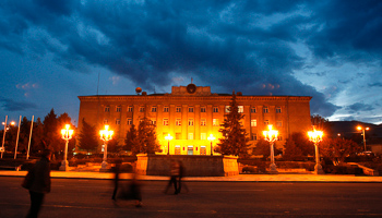 The Presidential Palace in Stepanakert (Reuters/David Mdzinarishvili)