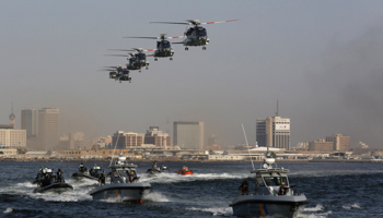 Helicopters and boats of the Saudi Security forces in Jeddah City (Reuters/Mohamed Alhwaity)