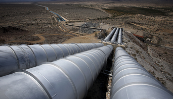 The Colorado River Aqueduct, in Hayfield Lake, California (Reuters/Lucy Nicholson)