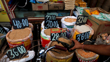 A grain shop in Mumbai, India (Reuters/Shailesh Andrade)