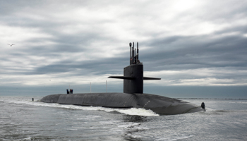 The Ohio-class ballistic missile submarine USS Tennessee (Reuters/James Kimber)