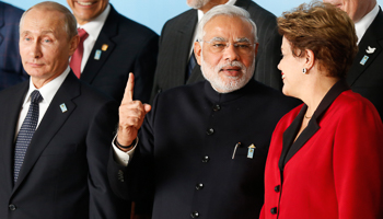 Modi attends the 6th BRICS summit in Brasilia (Reuters/Sergio Moraes)