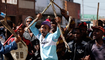 Protesters during service delivery protests in Johannesburg (Reuters/Siphiwe Sibeko)