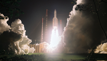 An Ariane 5 rocket blasts off in Kourou, French Guiana (Reuters/CNES, CSG Handout)