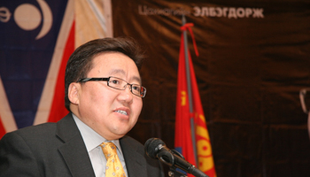President of Mongolia Tsakhiagiin Elbegdorj (Otgonjargal Sharav)