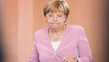 German chancellor Angela Merkel at a weekly cabinet meeting in the chancellery in Berlin, Germany (Reuters/Stefanie Loos)