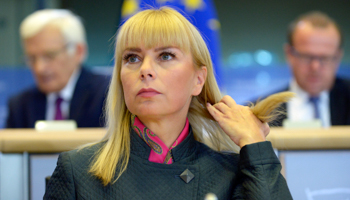 EU commissioner for internal markets Elzbieta Bienkowska at the EU Parliament in Brussels (Reuters/Eric Vidal)