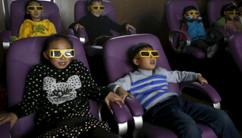 Children watch a 3D movie in Hefei, Anhui province (Reuters/William Hong)