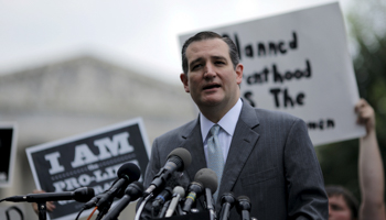 Senator Ted Cruz speaks at the "Women Betrayed Rally", Capitol Hill (Reuters/Carlos Barria)